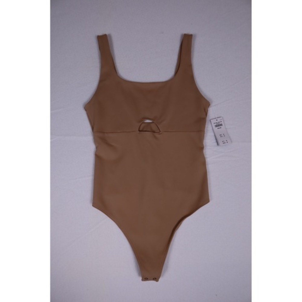 Abercrombie & Fitch Soft A&F Collection Keyhole Bodysuit‎ Tan Brown Medium NEW